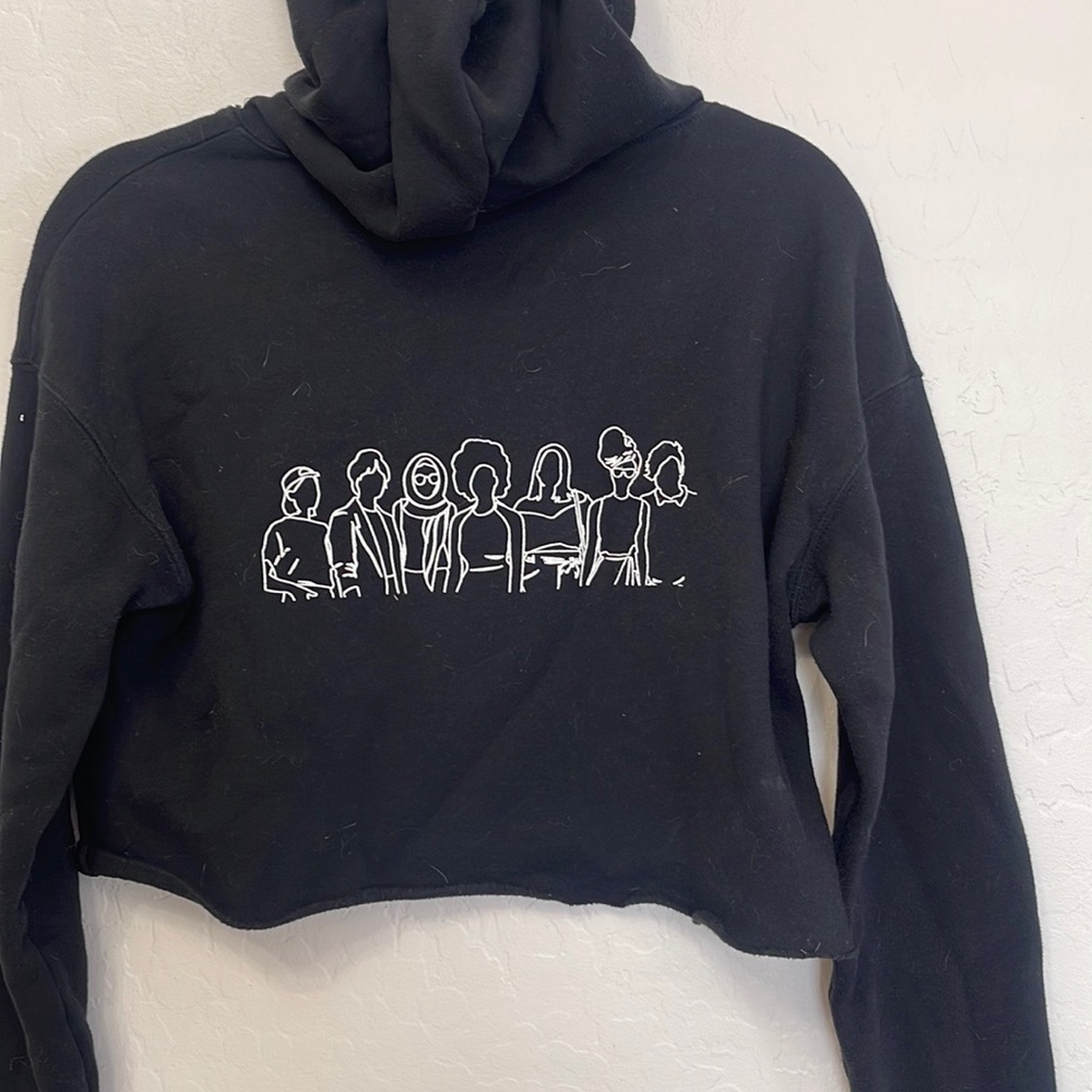 Women’s Black Manifest Cropped Hoodie Size Small - Picture 6 of 7